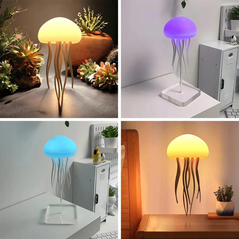 Interlook MEDUZA Naktinė lempa DLA DZIECI LED RGB AKTYWACJA DŹWIĘKIEM RUCHOME MACKI