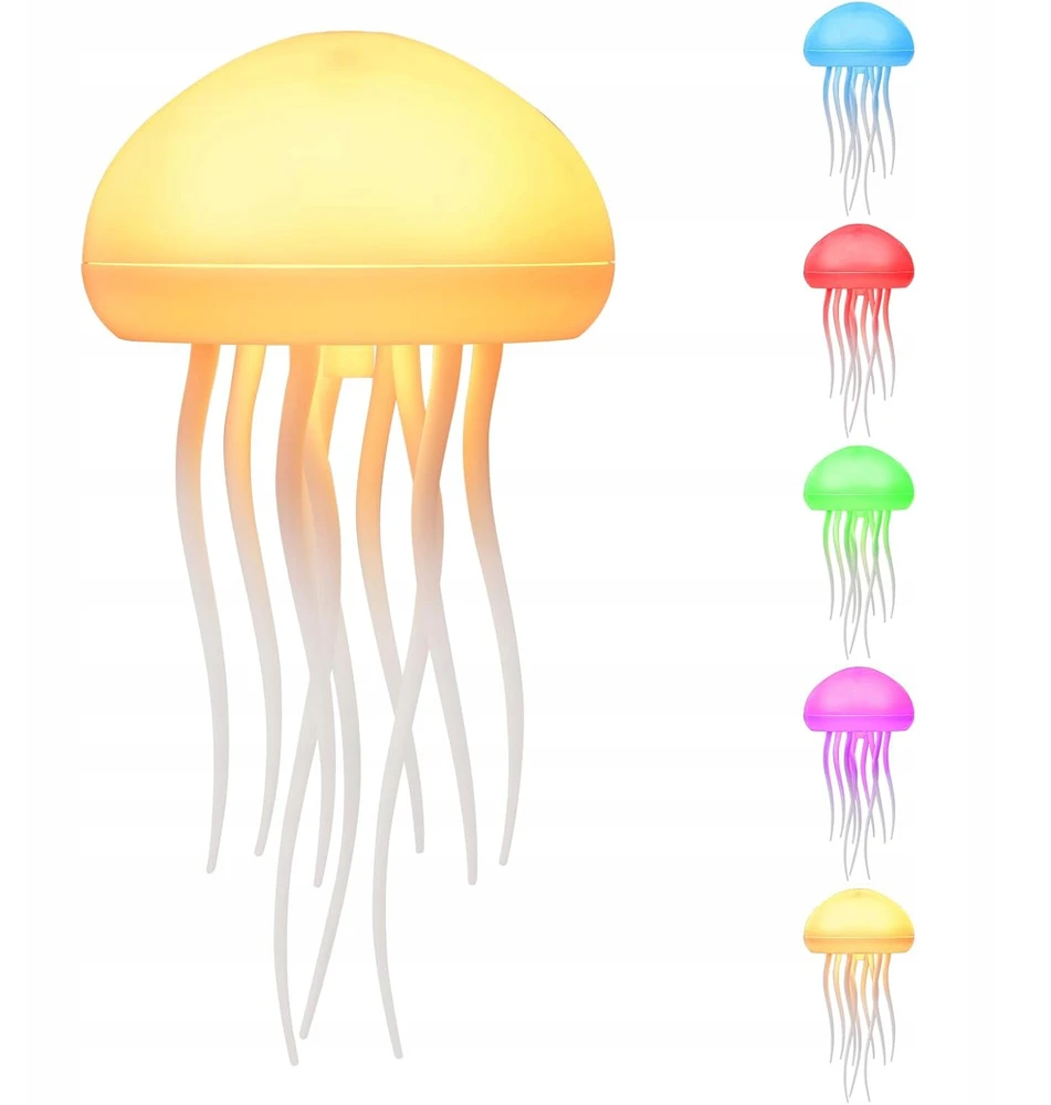 Interlook MEDUZA Naktinė lempa DLA DZIECI LED RGB AKTYWACJA DŹWIĘKIEM RUCHOME MACKI