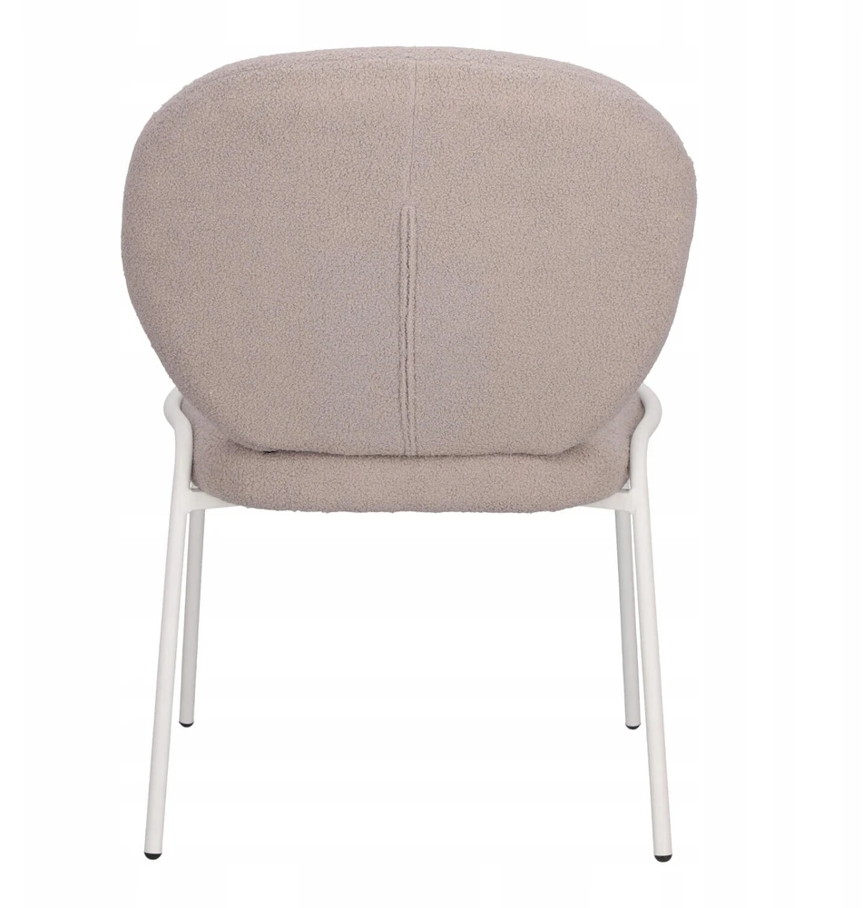 Intesi Bianco minkšta kėdė, pilka boucle, METAL BASE