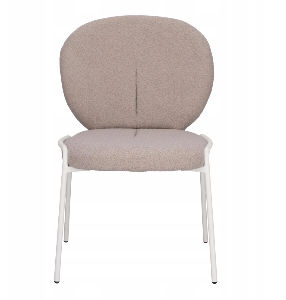 Intesi Bianco minkšta kėdė, pilka boucle, METAL BASE