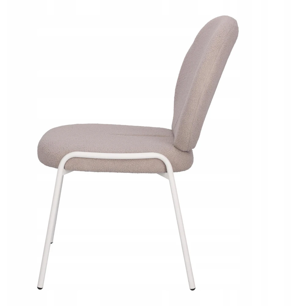 Intesi Bianco minkšta kėdė, pilka boucle, METAL BASE