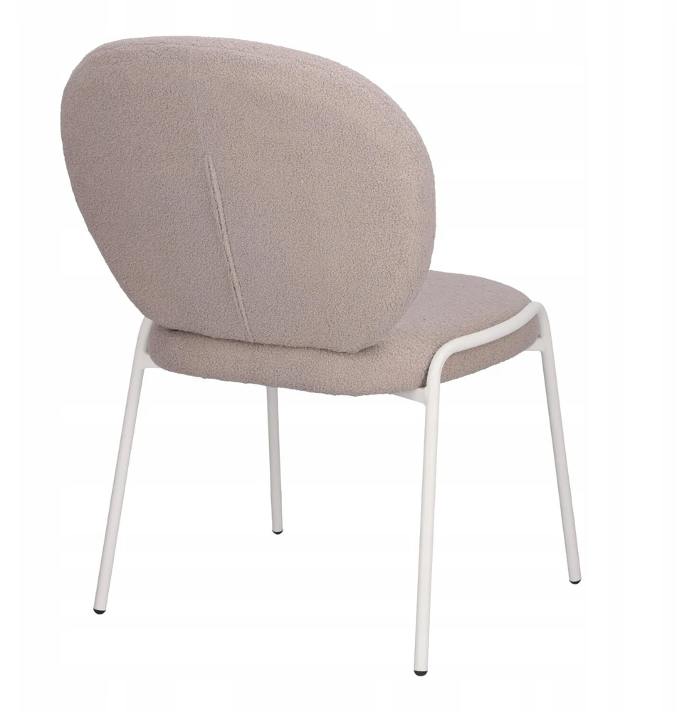 Intesi Bianco minkšta kėdė, pilka boucle, METAL BASE