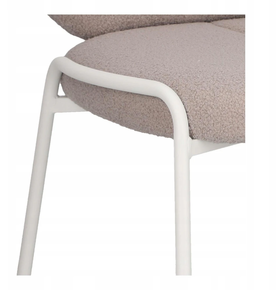 Intesi Bianco minkšta kėdė, pilka boucle, METAL BASE