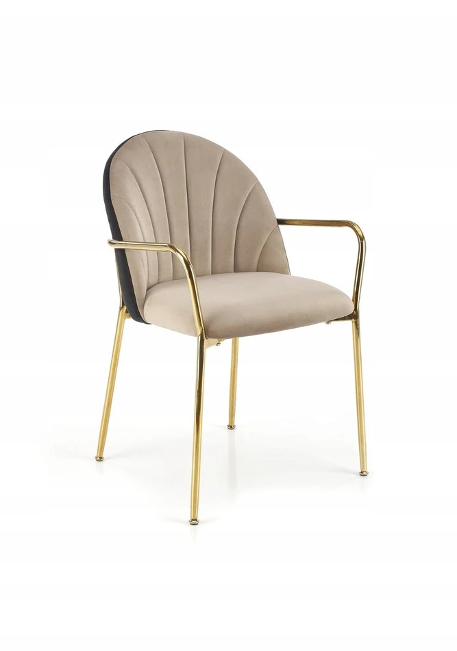 Intesi Rebbeca kėdė BEIGE | JUODA | AUKSAS