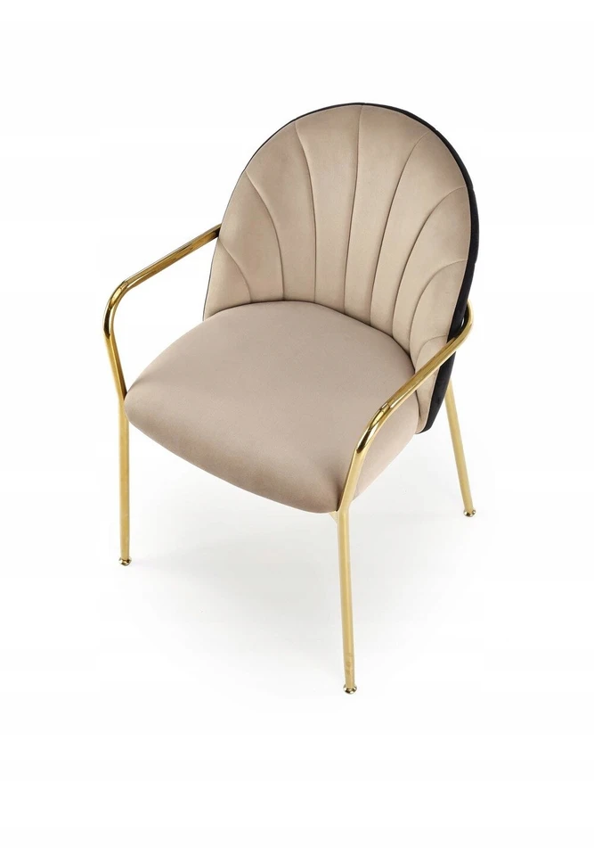 Intesi Rebbeca kėdė BEIGE | JUODA | AUKSAS