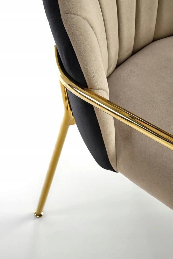 Intesi Rebbeca kėdė BEIGE | JUODA | AUKSAS