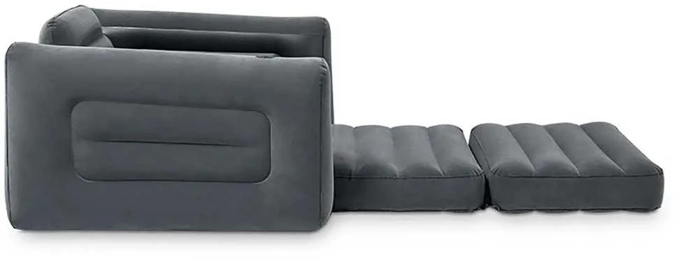 Intex Išskleidžiama sofa, tamsiai pilkos spalvos, 117x224x66cm