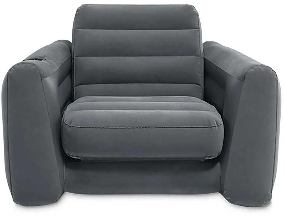 Intex Išskleidžiama sofa, tamsiai pilkos spalvos, 117x224x66cm