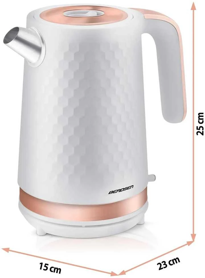 Intex Elektrinis virdulys 1,7 l Berdsen BD-705 baltas ir varinis