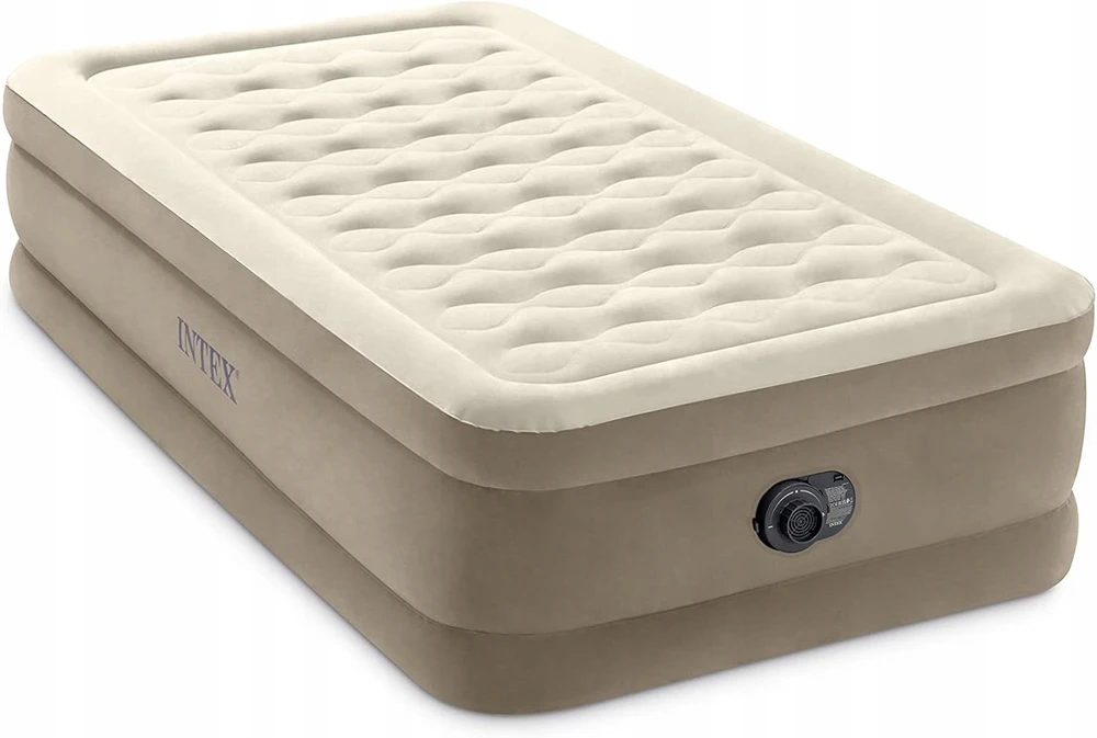 Intex Pripučiamas čiužinys su akumuliatorine pompa 190 × 100 × 40 cm veliūras