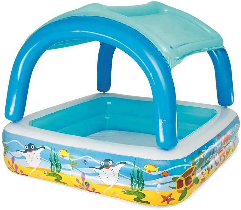 Bestway pripučiamas baseinas su stogeliu, 140x140x114 cm