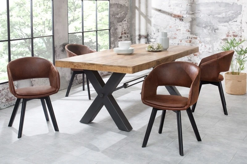 Invicta Interior Invicta Nordic Star minkšta kėdė antikvarinė ruda / 43422