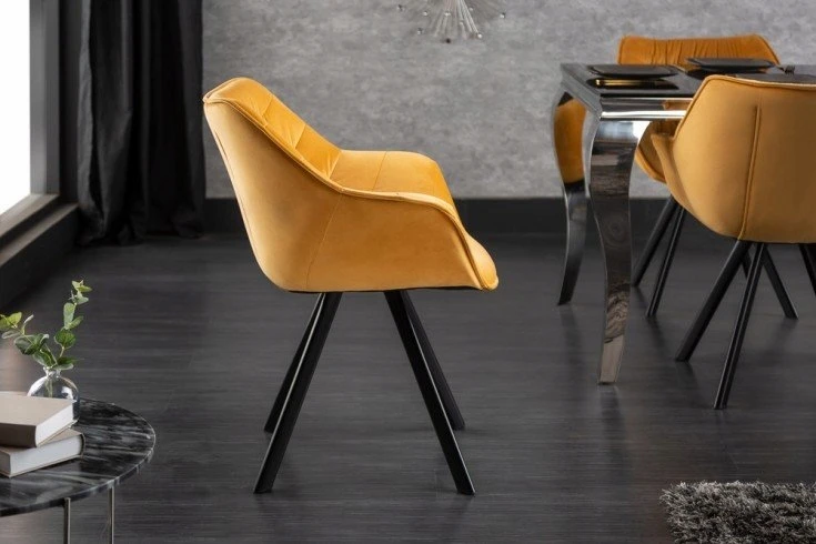 Invicta Interior Moderni kėdė svetainei ir valgomajam, kaušinis fotelis, elegantiškas interjeras