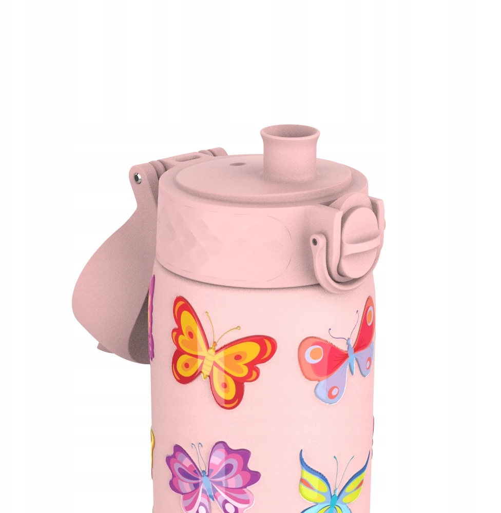 ION8 Plieninis vandens butelis - vaikiškas buteliukas - 600 ml - Butterflies Butterflies