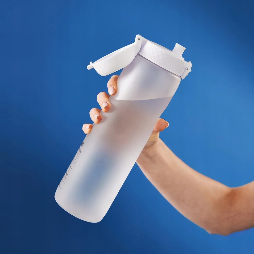 Gertuvė Ion8 skaidri vandens butelis su motyvacine skale 1000ml