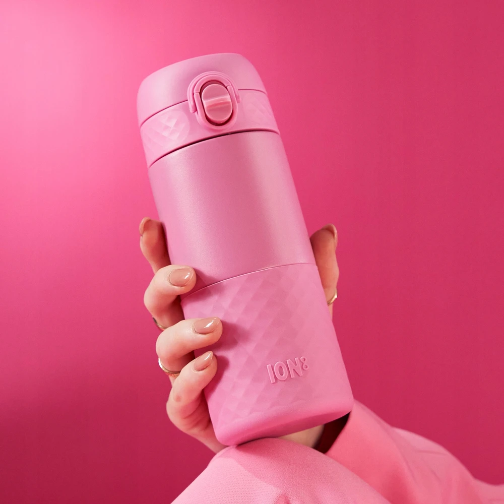 Ion8 Termo puodelis 360 ml, kelioninis, su silikoniniu pagrindu