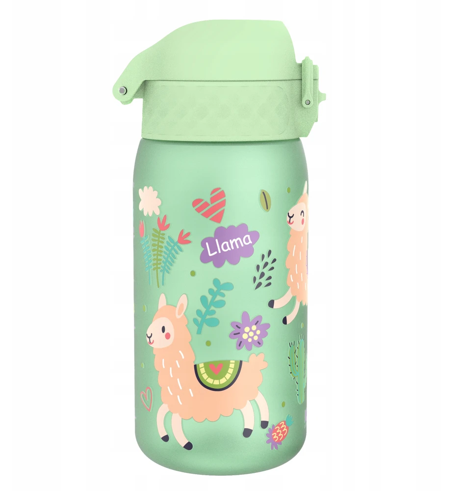 Ion8 vaikiškas bidonas Lama, 350 ml – patogus ir saugus