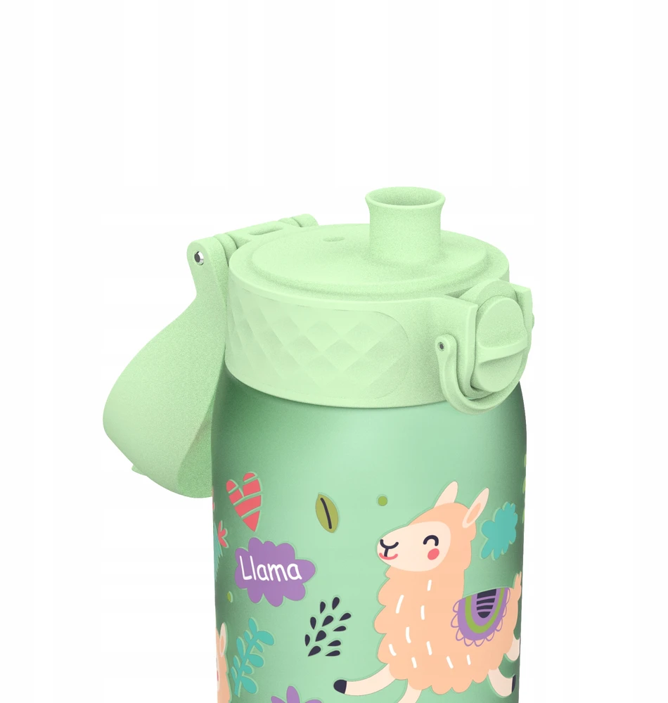Ion8 vaikiškas bidonas Lama, 350 ml – patogus ir saugus