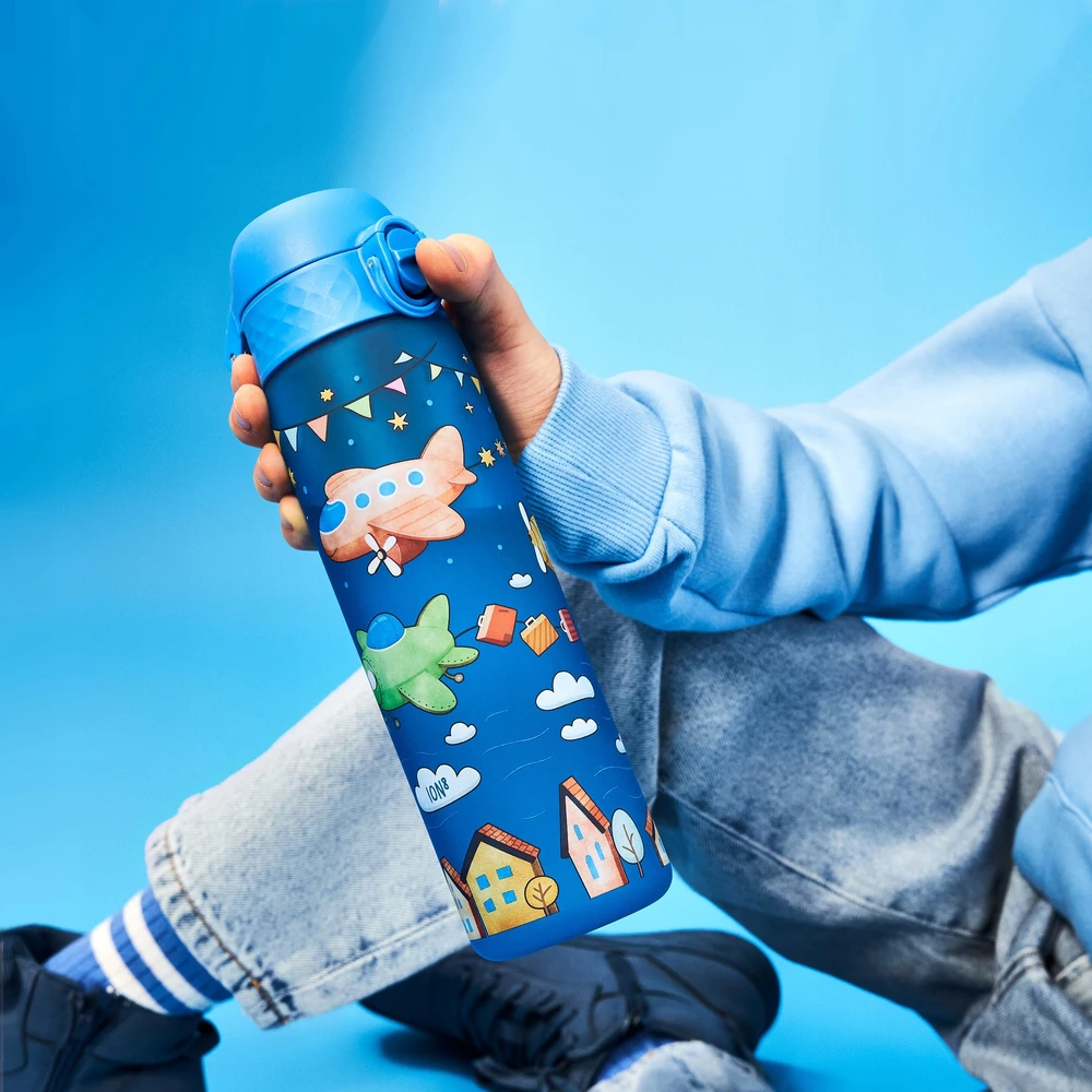 Ion8 Vaikų gertuvė Lon8 0,5 l su lėktuvais, mėlyna