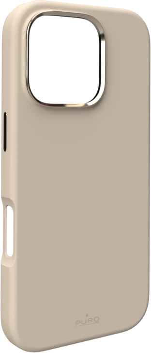 Puro Icon Mag Pro MagSafe silikoninis dėklas, skirtas iPhone 16 Pro – smėlio spalvos