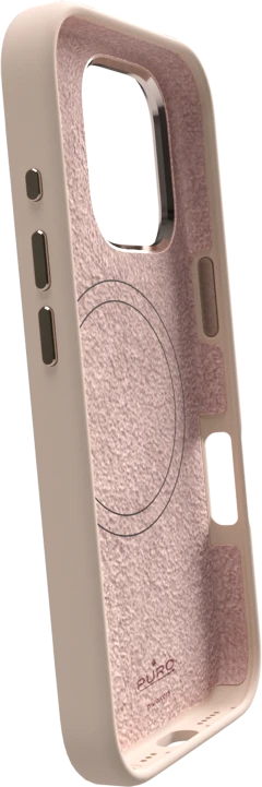 Puro Icon Mag Pro MagSafe silikoninis dėklas, skirtas iPhone 16 Pro – smėlio spalvos