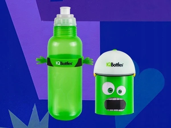 Gertuvė Iqbottles Vandens butelis 2in1 Rožinė Baltas Hair