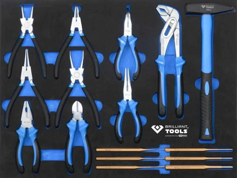 Įrankių vežimėlis Brilliant Tools 7 stalčių su 473 įrankiais