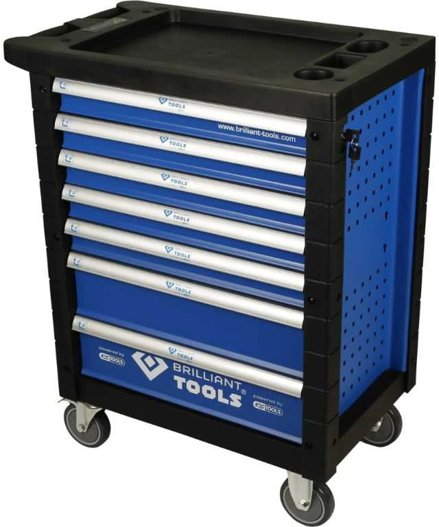 KS Tools Įrankių vežimėlis Brilliant Tools su 7 stalčiais