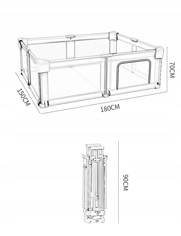 Isere VAIKŲ ŽAIDIMAS SULANKSTAMAS PREMIUM 150x180 MAT RUMULIAUS KREPŠELIS GREITAS LANKSTYMAS