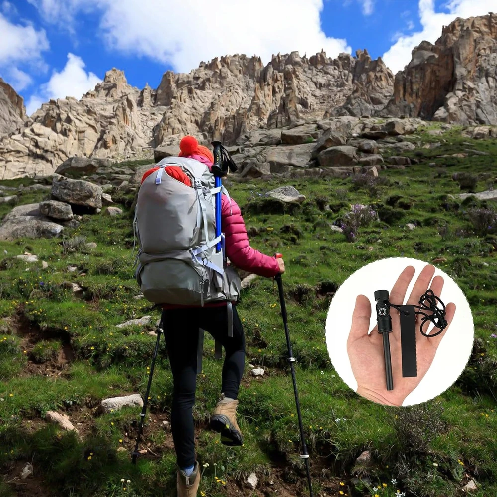 Išgyvenimas 5 viename su kompasu ir švilpuku, magnio ugnies užvedimu