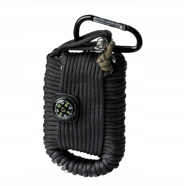 Mil-Tec Juodas PARACORD SURVIVAL KIT LARGE