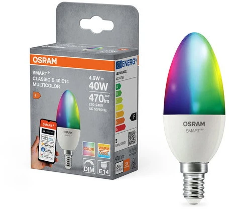 Osram LEMPUTĖ LED WIFI A60 E27 9W 806LM RGBW