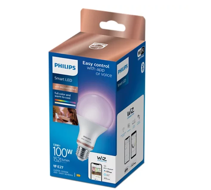 Philips LEMP LED WIFI C37 E14 4.9W 470LM RGBTW