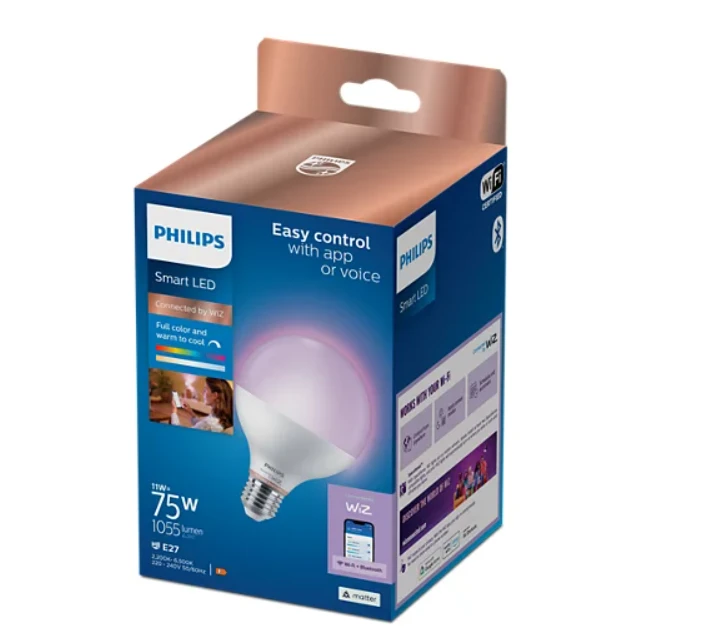 Philips Smart E27 G95 11 W (75 W), RGBW