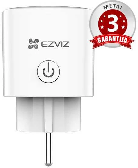 EZVIZ | Išmanusis kištukas su energijos suvartojimo stebėjimo prietaisu (ES standartas) | CS-T30-10B-E | Baltas