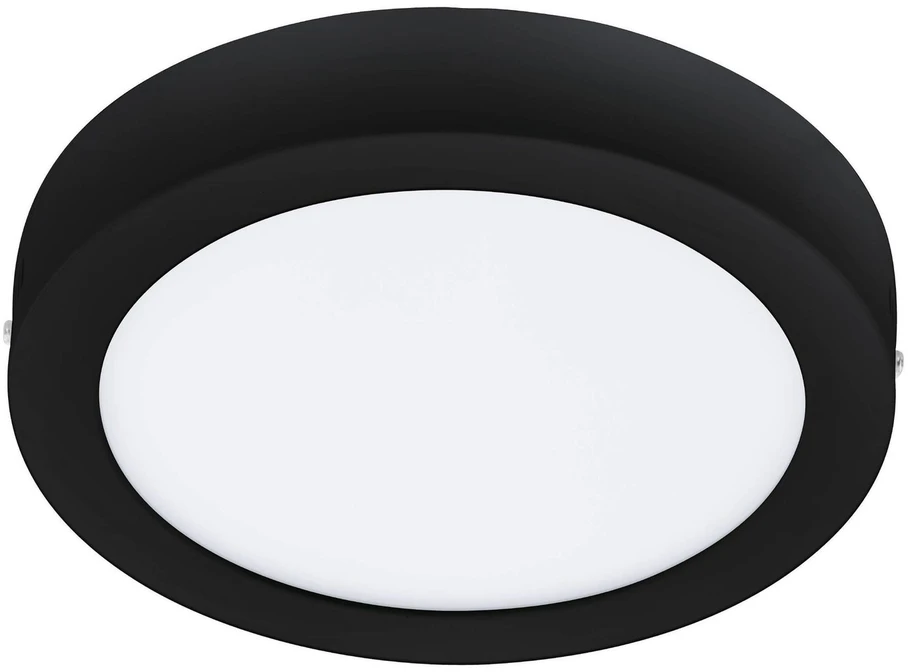 Lubinis šviestuvas Išmanus paviršinis LED šviestuvas EGLO FUEVA-Z, IP44 16,5W, 2700-6500K, 2100lm, juodos sp, Ø21cm,APP