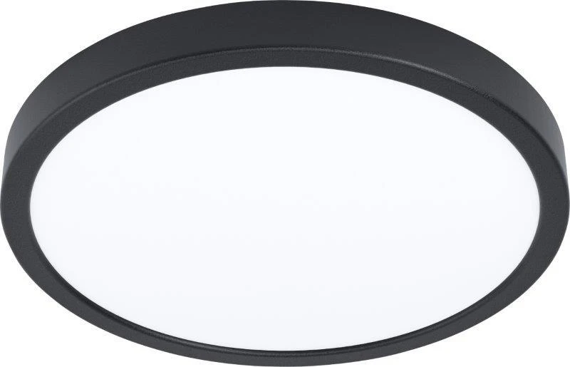 Lubinis šviestuvas Išmanus paviršinis LED šviestuvas EGLO FUEVA-Z, IP44 16,5W, 2700-6500K, 2100lm, juodos sp, Ø21cm,APP