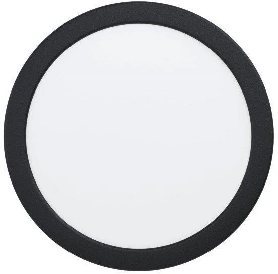 Lubinis šviestuvas Išmanus paviršinis LED šviestuvas EGLO FUEVA-Z, IP44 16,5W, 2700-6500K, 2100lm, juodos sp, Ø21cm,APP