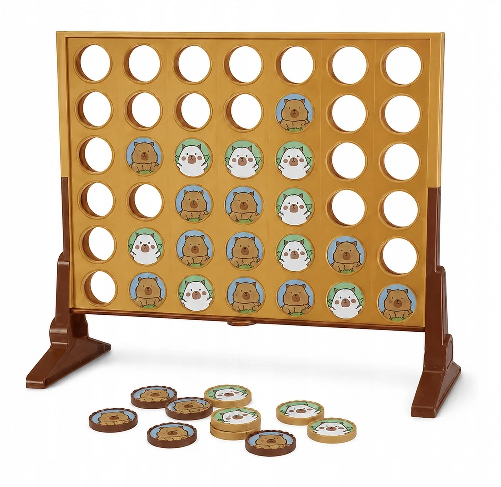 IŠMANUS ŠEIMOS LOGINIS ŽAIDIMAS Dėlionė CONNECT 4 BINGO CAPYBARA