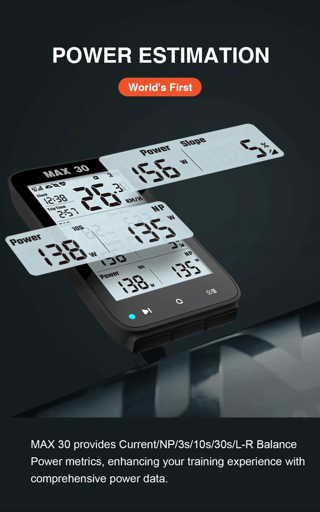 Išmanusis dviračio kompiuteris ANT+ taikymas 50h GPS Shanren MAX30