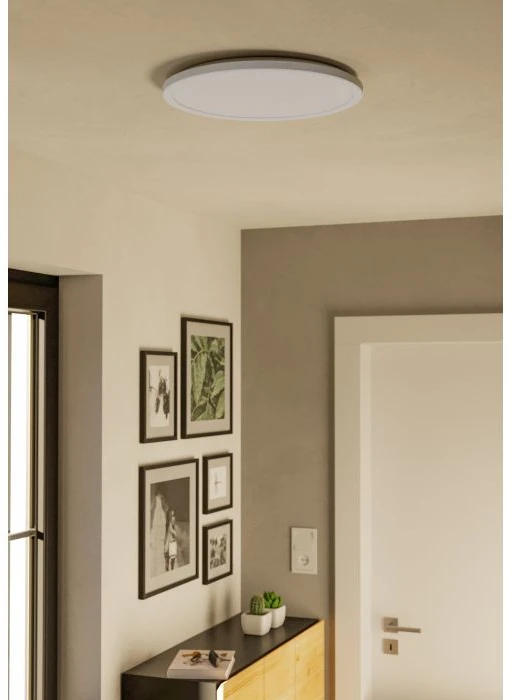 Lubinis šviestuvas Išmanusis LED šviestuvas EGLO ROVITO-Z IP44 22,5W RGB 2700-6500K 2300lm balt Ø39 pult/APP