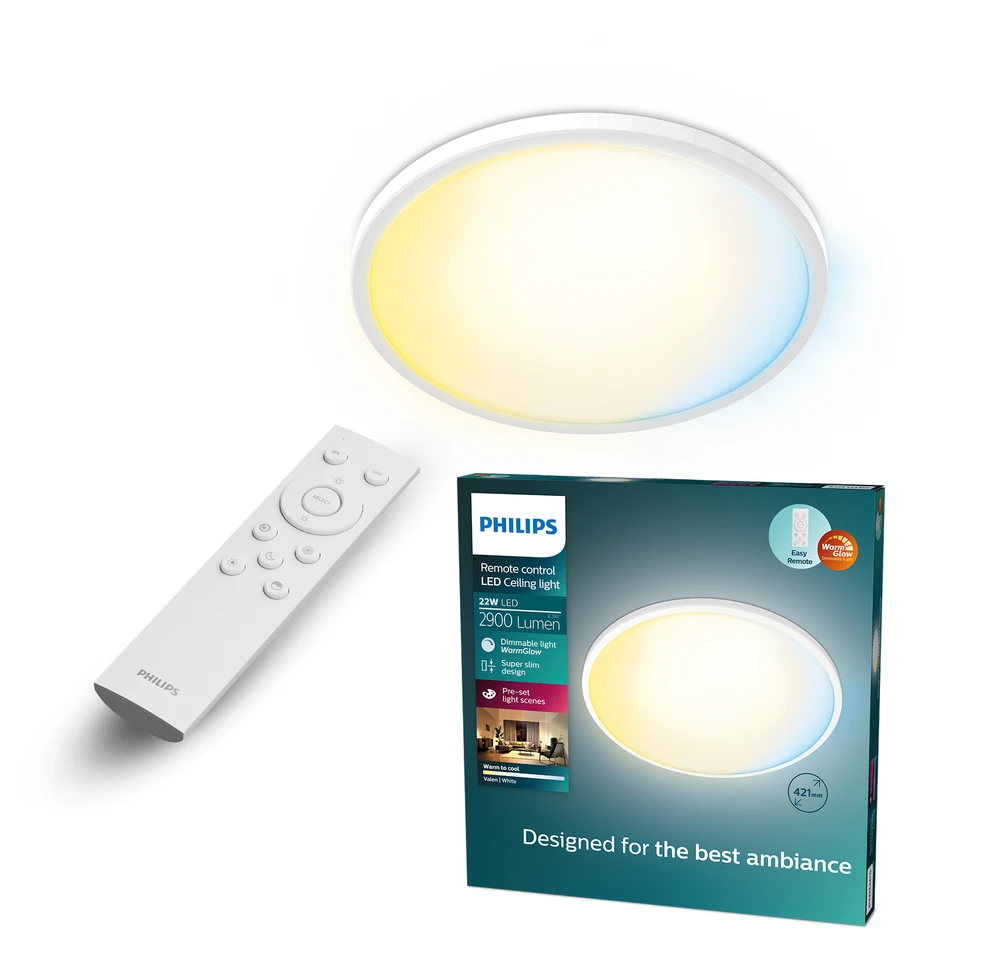 Lubinis šviestuvas Philips ŠVIEST TVIRT SUPERSLIM 22W 827-65 RGB CT