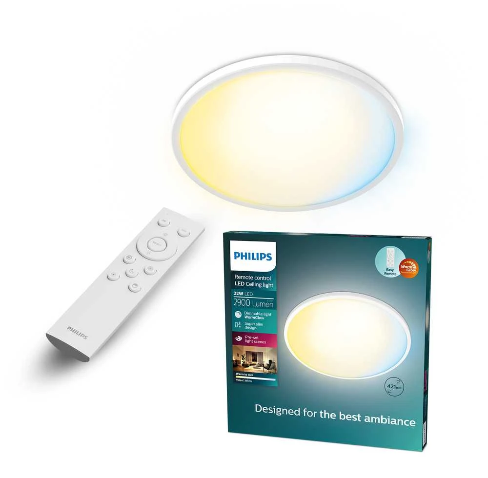 Lubinis šviestuvas Philips ŠVIEST TVIRT SUPERSLIM 22W 827-65 RGB CT