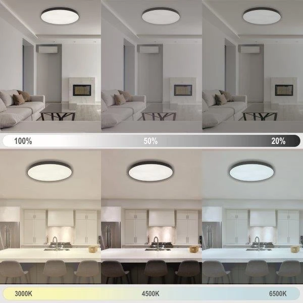 Lubinis šviestuvas Osram 25W LED paviršinis šviestuvas SMART+ ORBIS, juodas, 2700/6500K/RGB, dimeriuojamas
