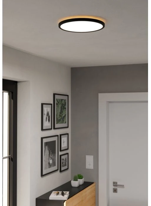 Lubinis šviestuvas Osram 19W LED paviršinis šviestuvas SMART+ ORBIS, juodas, 2700/6500K/RGB, dimeriuojamas