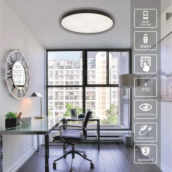Lubinis šviestuvas TOPE Lubinis juodas LED šviestuvas "BOSTON" 2x48W