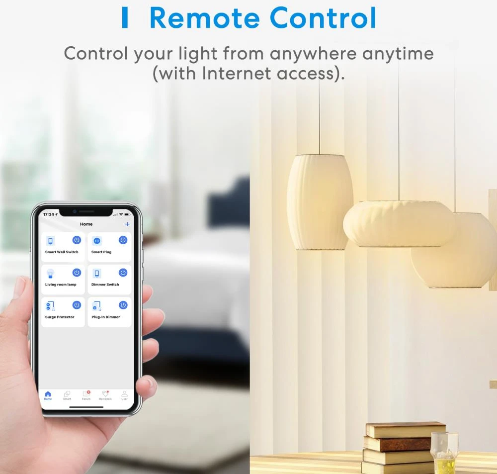 Meross MSS810 1 kanalo Wi-Fi relė veikia su Apple Homekit, SmartThings