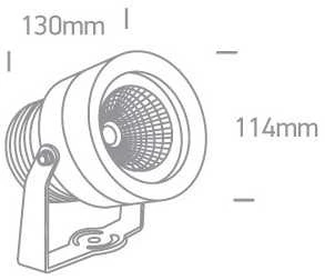 20W LED įsmeigiamas sodo šviestuvas, antracito sp., 3000K, 7047/AN/W