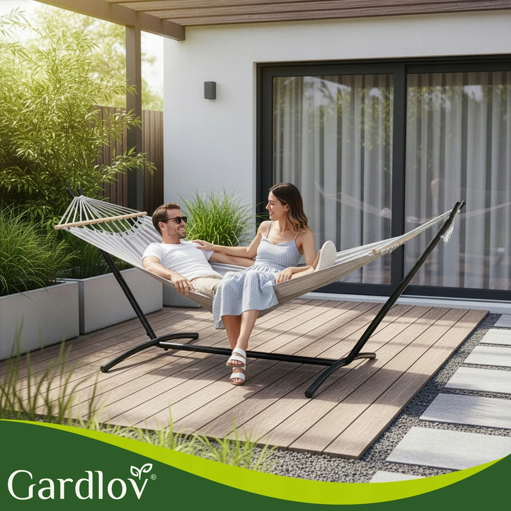 Iso Trade sodo hamakas 200x150cm Gardlov su rėmu 27293