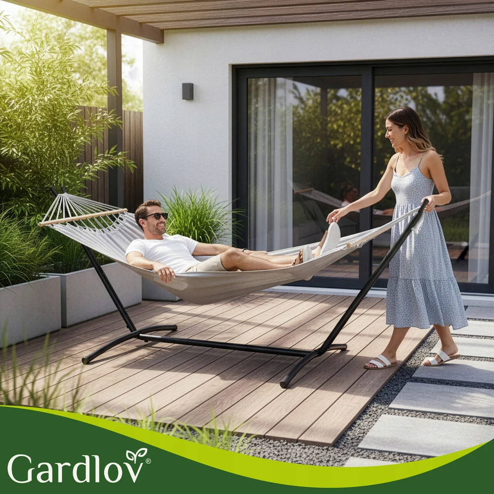 Iso Trade sodo hamakas 200x150cm Gardlov su rėmu 27293
